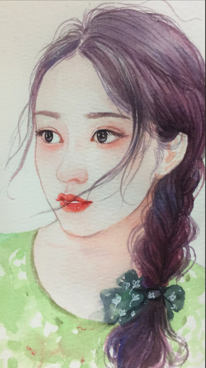 水彩美女