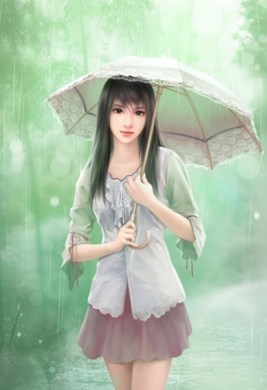 【3d-插画-工笔画素材篇】手绘现代美女 3/50p - 浪漫人生 - .