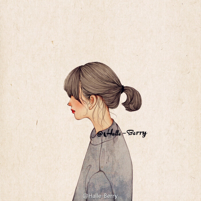 【小清新插画】#女孩头像# 作者:halle-berry 图源作者微博