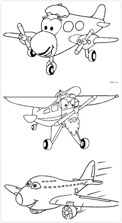 儿童简笔画 简笔画 飞机