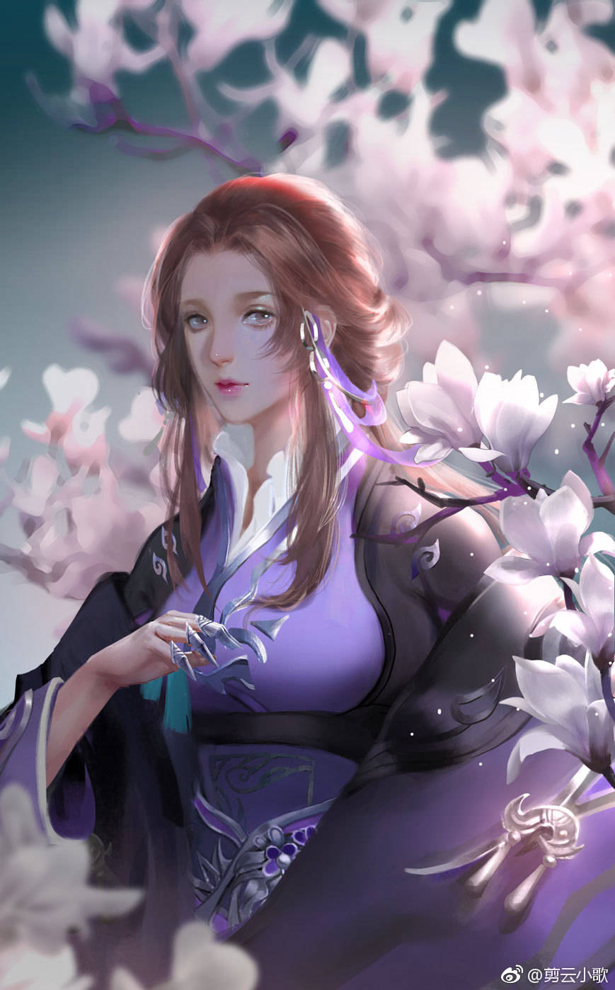 手绘古风女子剑网三·万花