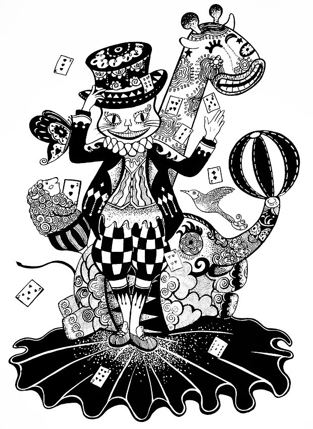黑白画 