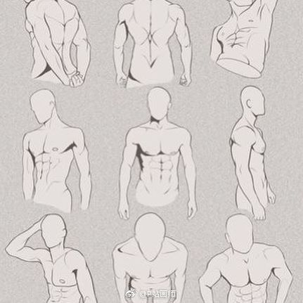 人体肌肉的绘法,ins:howto_artist (转)via @板绘插画教程