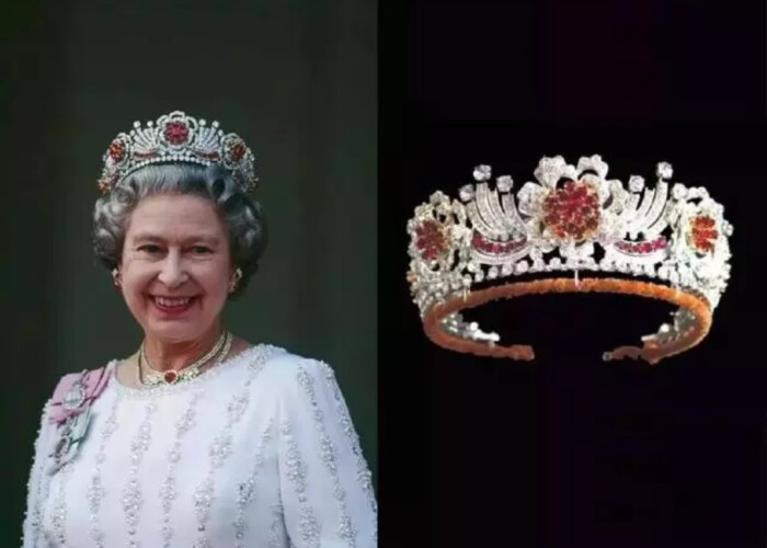 英国女王就有不少红宝石王冠,不仅自己大婚的时候佩戴,女儿结婚的时候