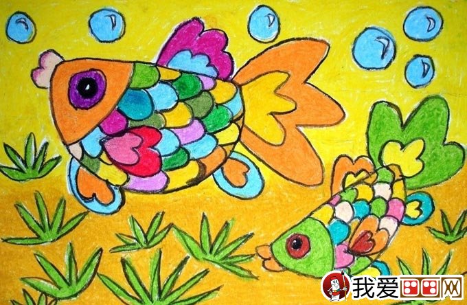 幼儿油画棒绘画作品:动物油画棒儿童画大全(3