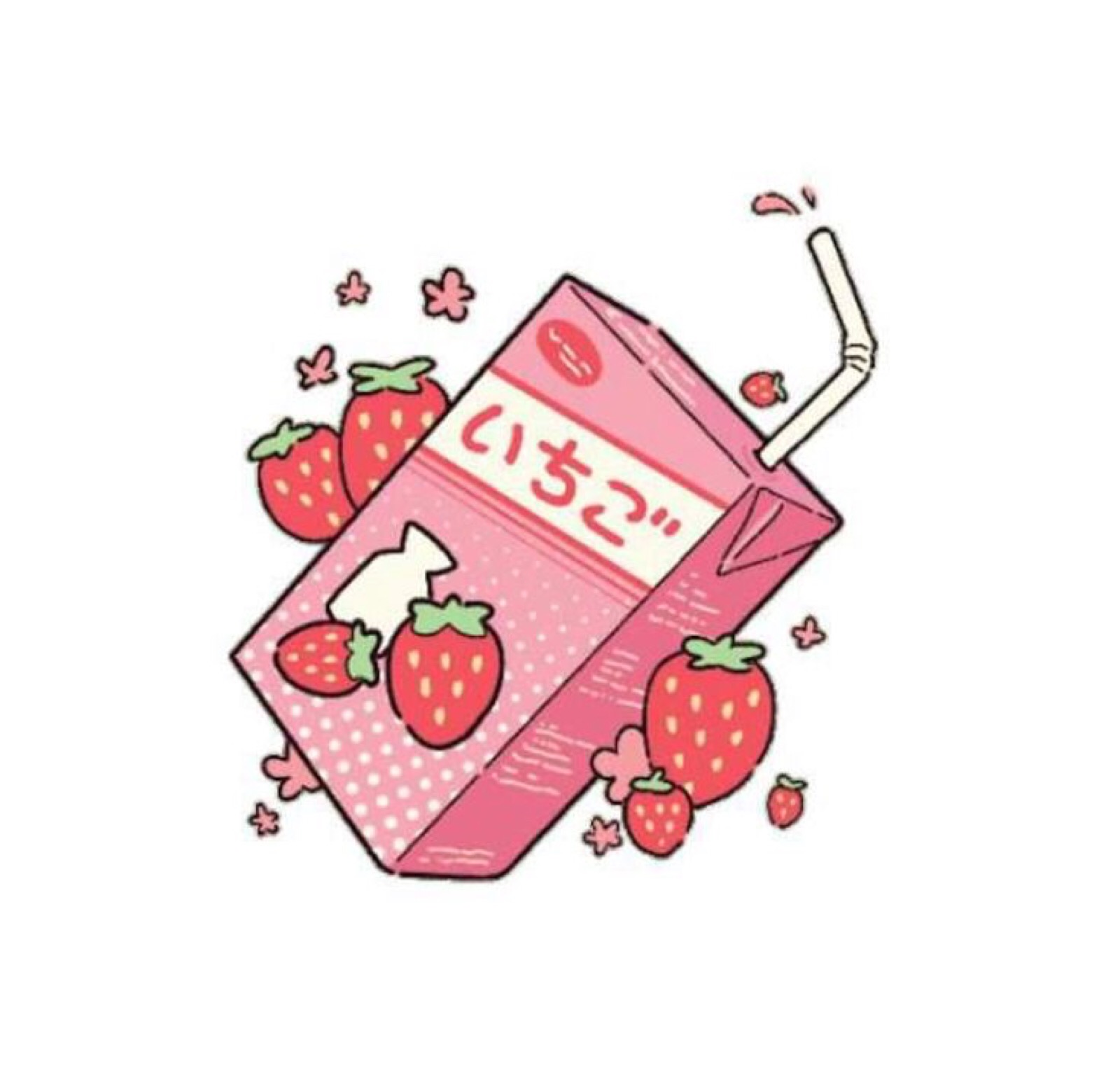 【一口吃了你( 07 ▽ ` )】糖果 插画 萌系 饮料 草莓牛奶 香蕉牛奶