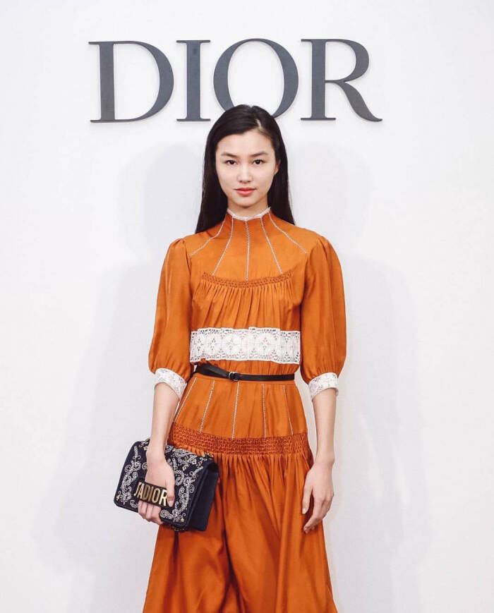 estelle陈瑜# 陈瑜身着dior早春度假系列连身裙,出席dior lady art