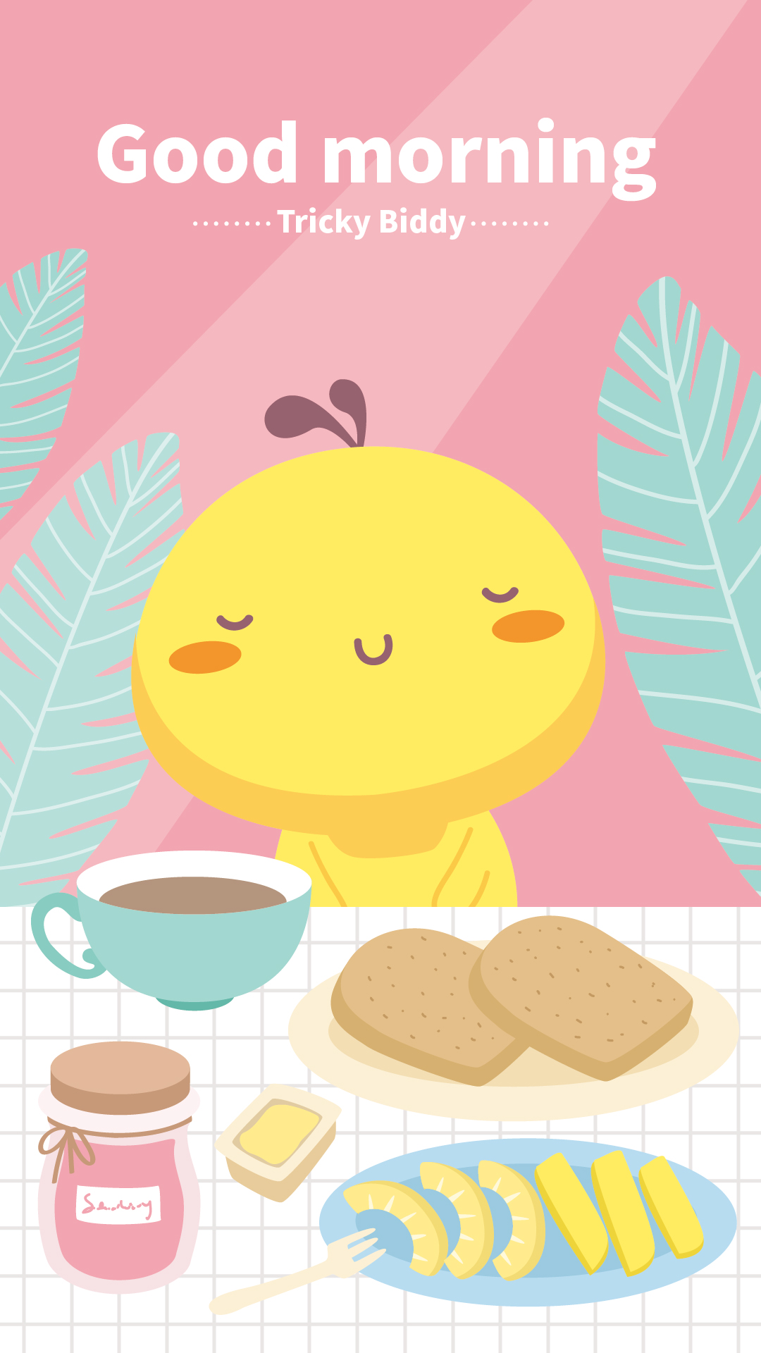 morning卡通图片,morning早安图片 油爆叽丁收割少女心手机壁纸~good morning