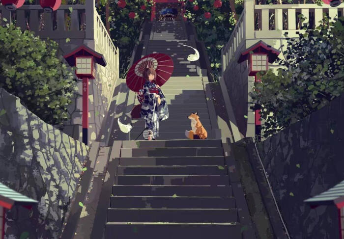和风,风景,唯美