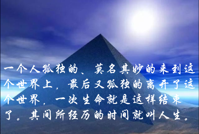 最后又孤独的离开了这个世界,一次生命就是这样结束了