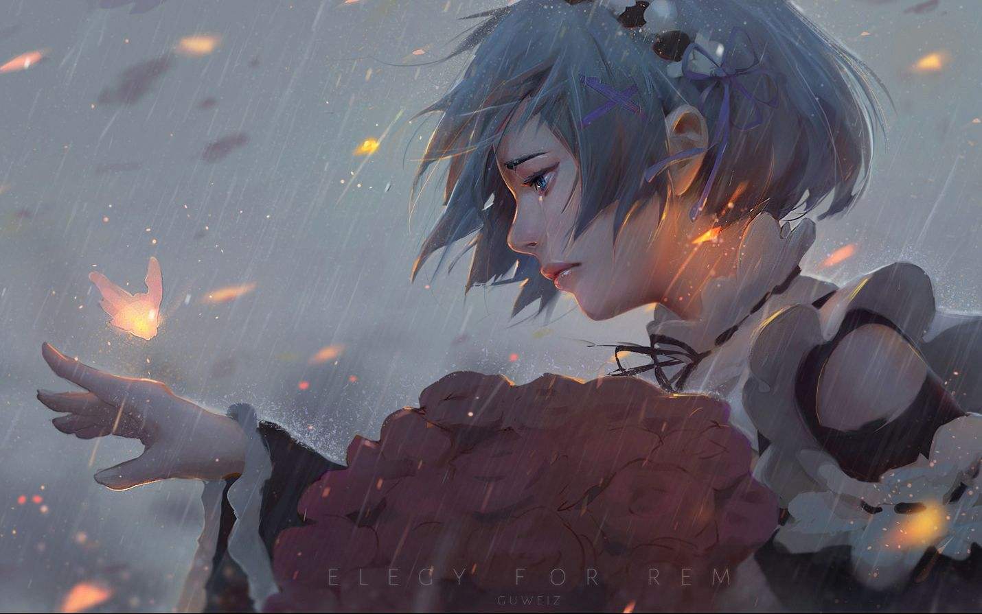 guweiz 新加坡画师 少女 坚强 插画