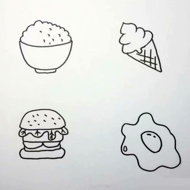 一些简单的食物插画