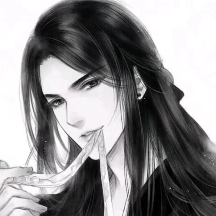 动漫头像 古风 黑白