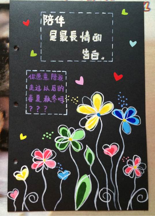 diy相册 手绘黑卡 素材