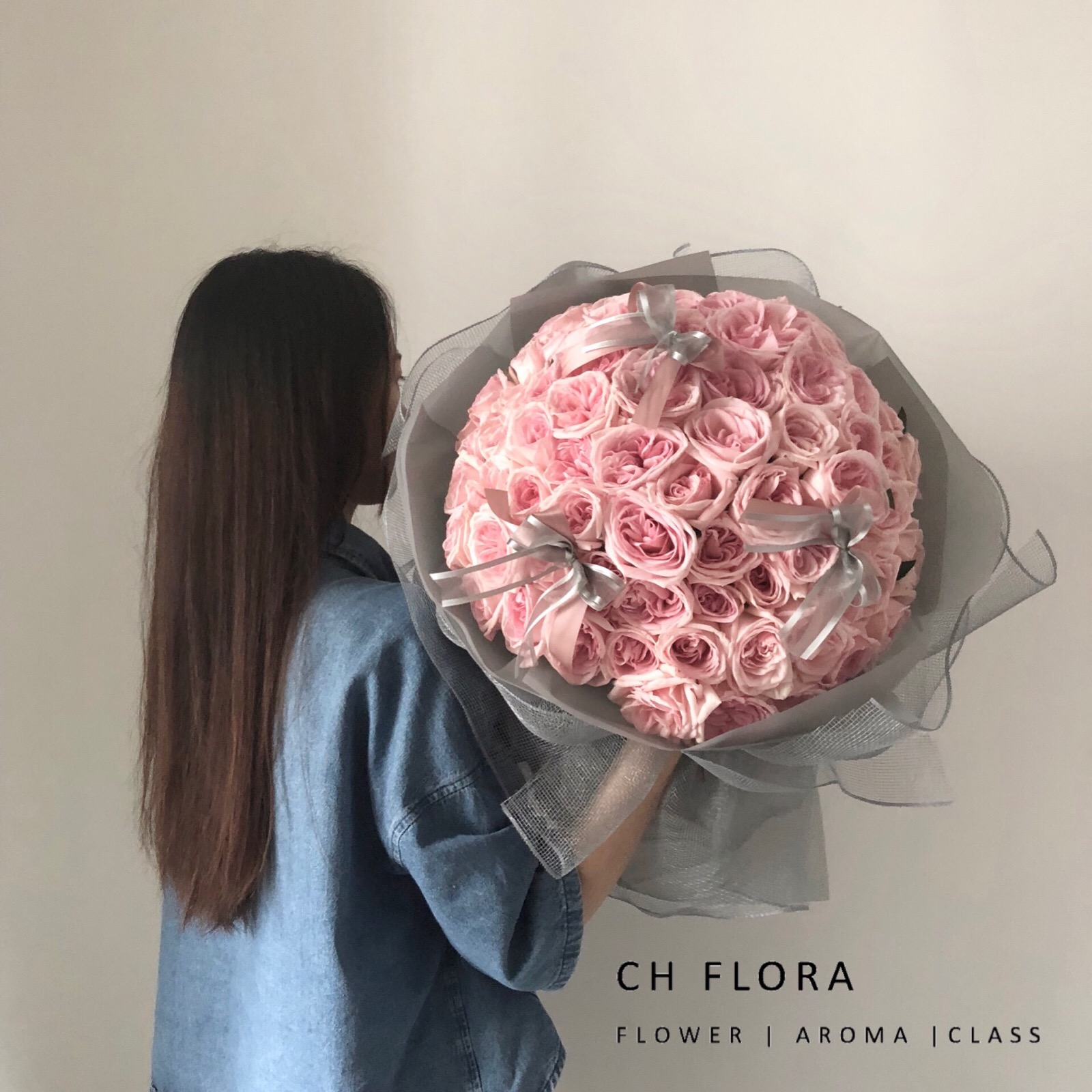 chflora / 66朵玫瑰花束荔枝玫瑰