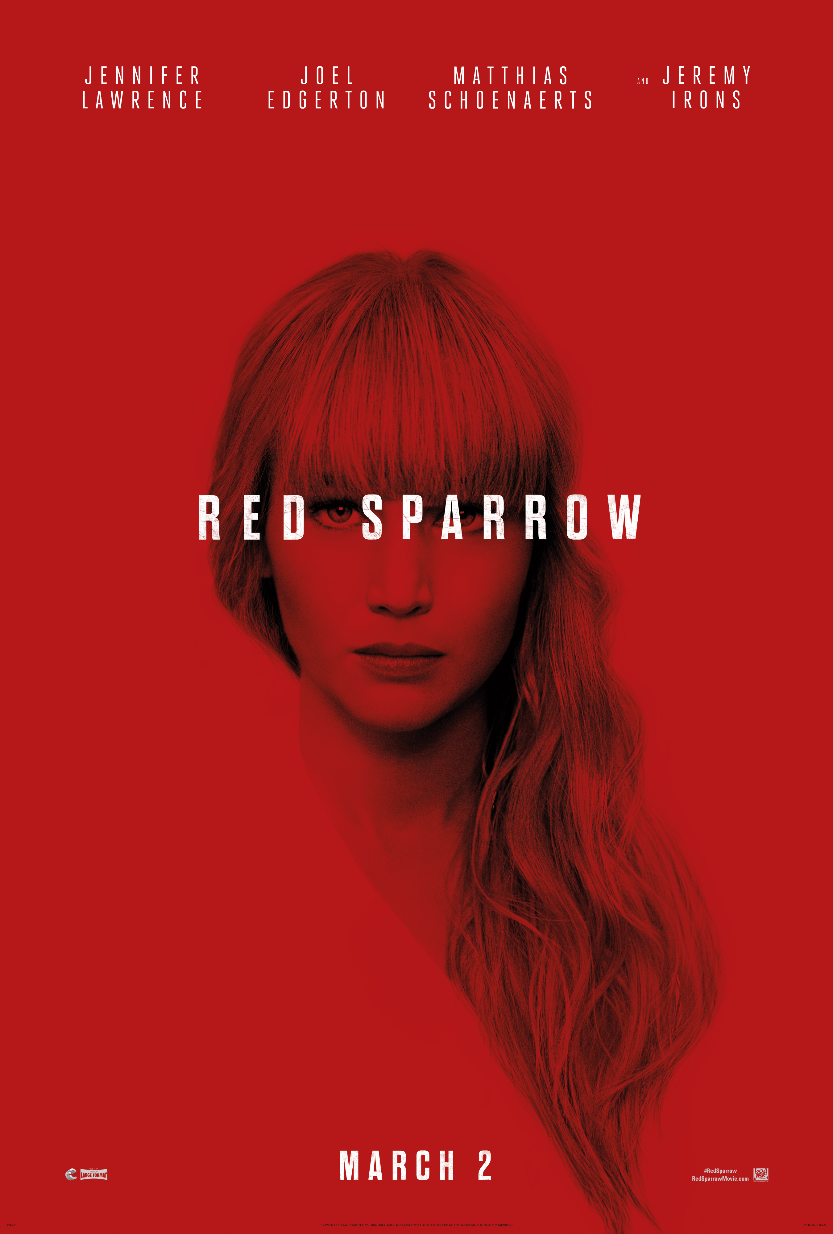 《红雀 red sparrow》电影还可以啦.为啥所有人都说英语