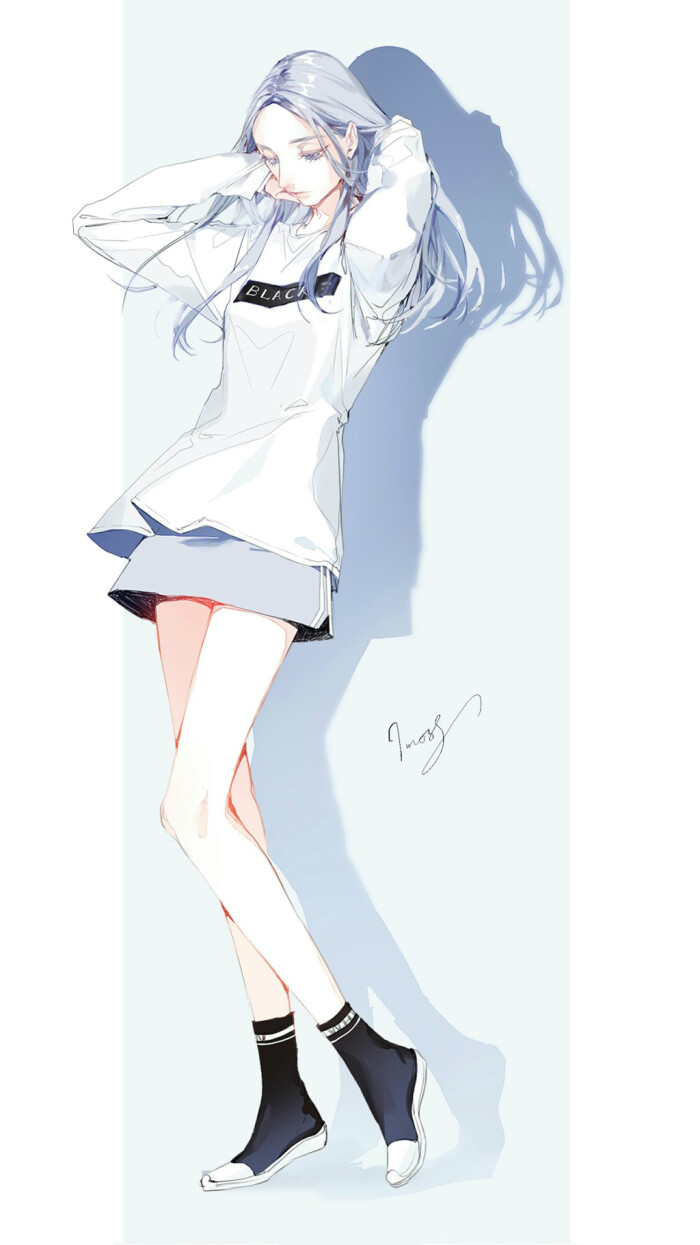 少女#手绘#插画# 画师:四次元青苔