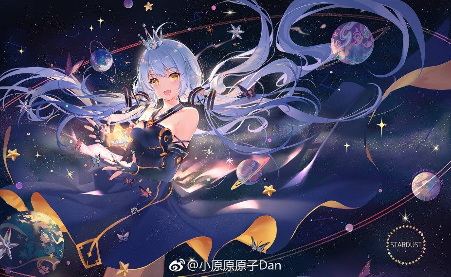 星尘〔同人画作〕电脑壁纸 背景 少女 生日贺图 头像 虚拟歌姬 二次元
