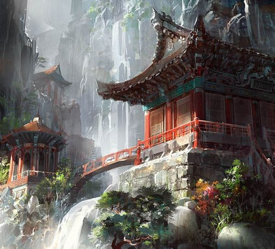 古风风景手绘