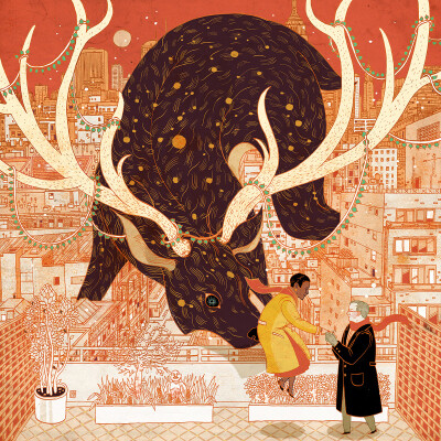洛杉矶插画家victo ngai创作了层次分明的插图,展示充满意想不到细节