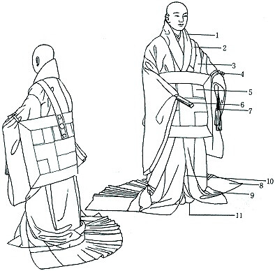 平安时代 僧侣纯色五条袈裟(条目有误,待改)