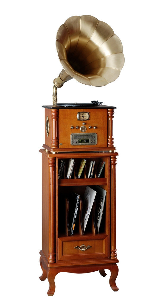 留声机电唱机扬声器怀旧经典老式psd分层素材欧式留声机高清留声机图