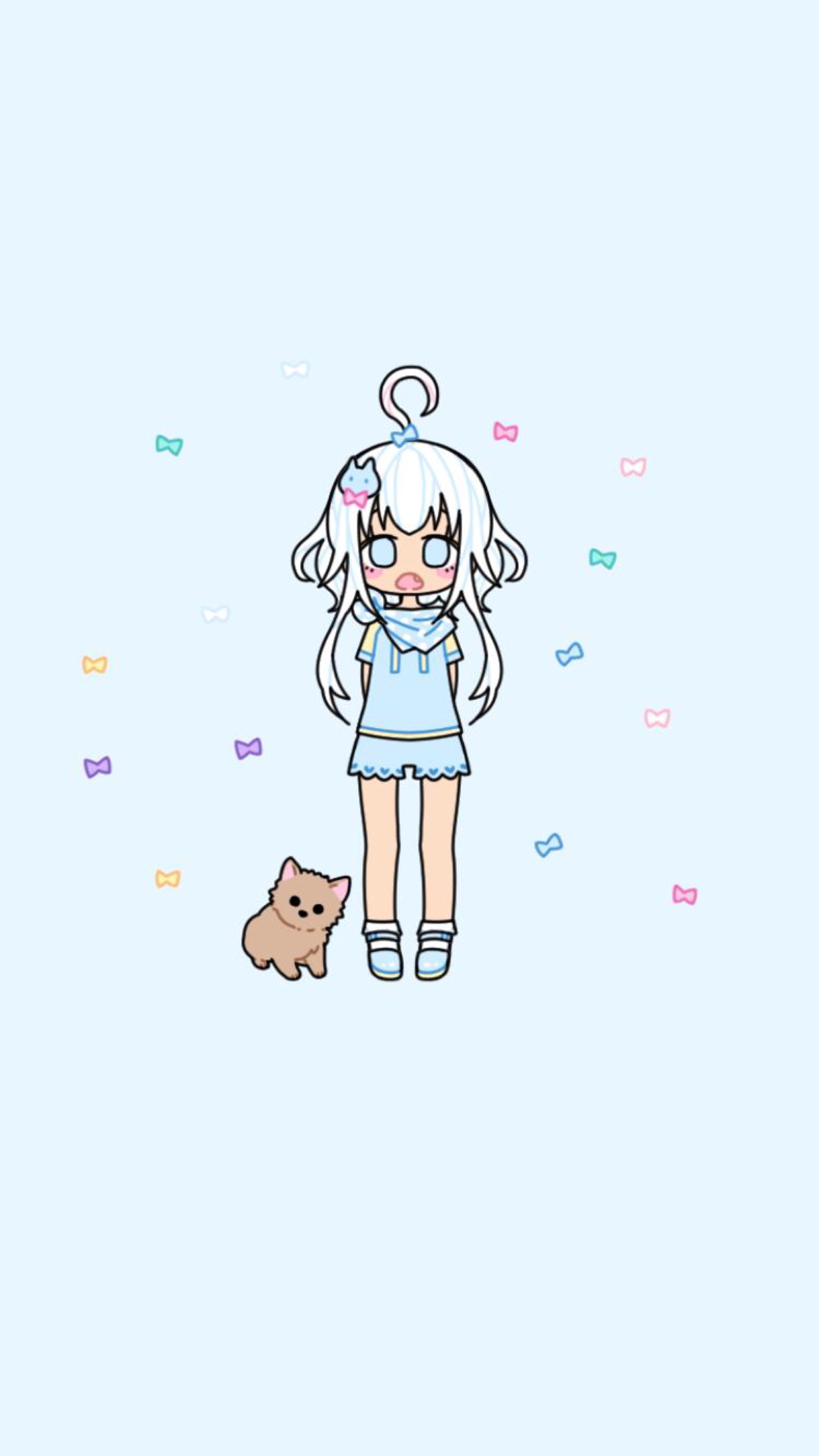 可爱壁纸 粉彩女孩 卡哇伊 原创作品