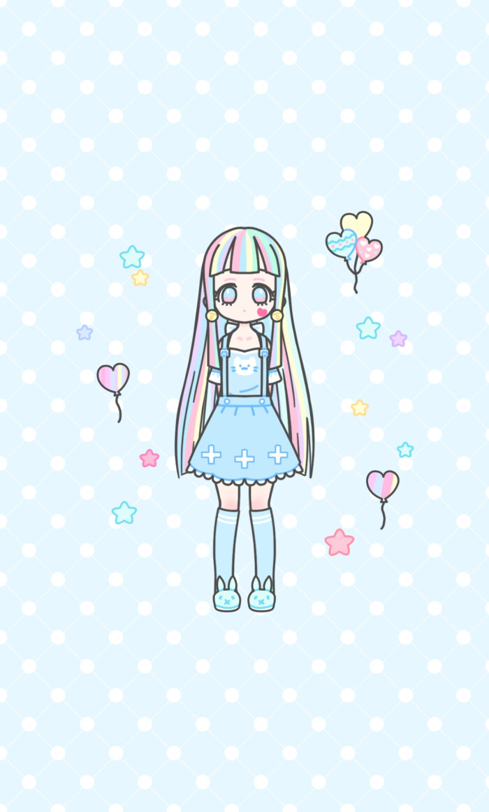 少女心蓝色系壁纸可爱风软妹