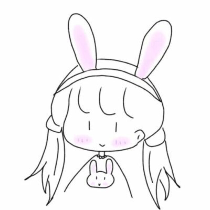 简笔画 头像 女生头像 软妹 少女 姐妹