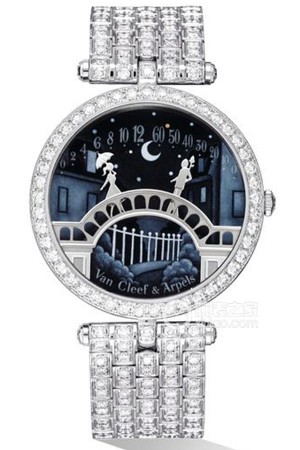 梵克雅宝诗意复杂功能腕表系列vcarn9vj00腕表;表壳材质:18k白金镶钻