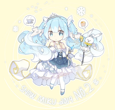 vocaloid 初音未来 雪未来 绘师:linfi-muu(p id=6327914) 本作品id=