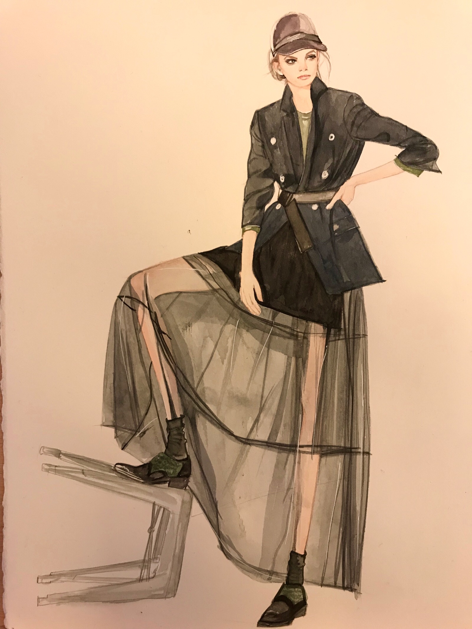 手绘时尚服装
