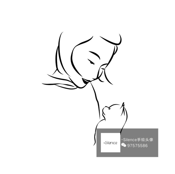 极简风手绘头像