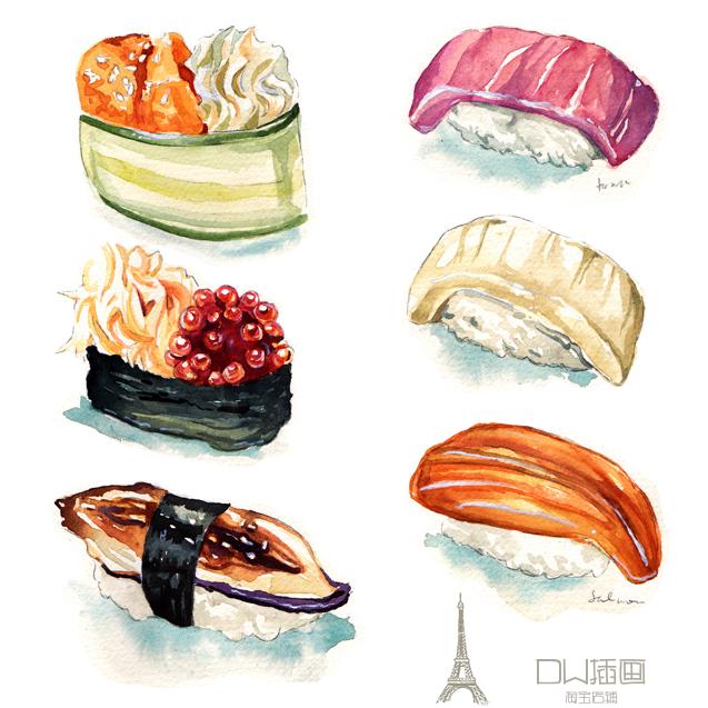 国外插画师写实彩铅水彩食物甜点菜品彩铅手绘临摹教程素材798张