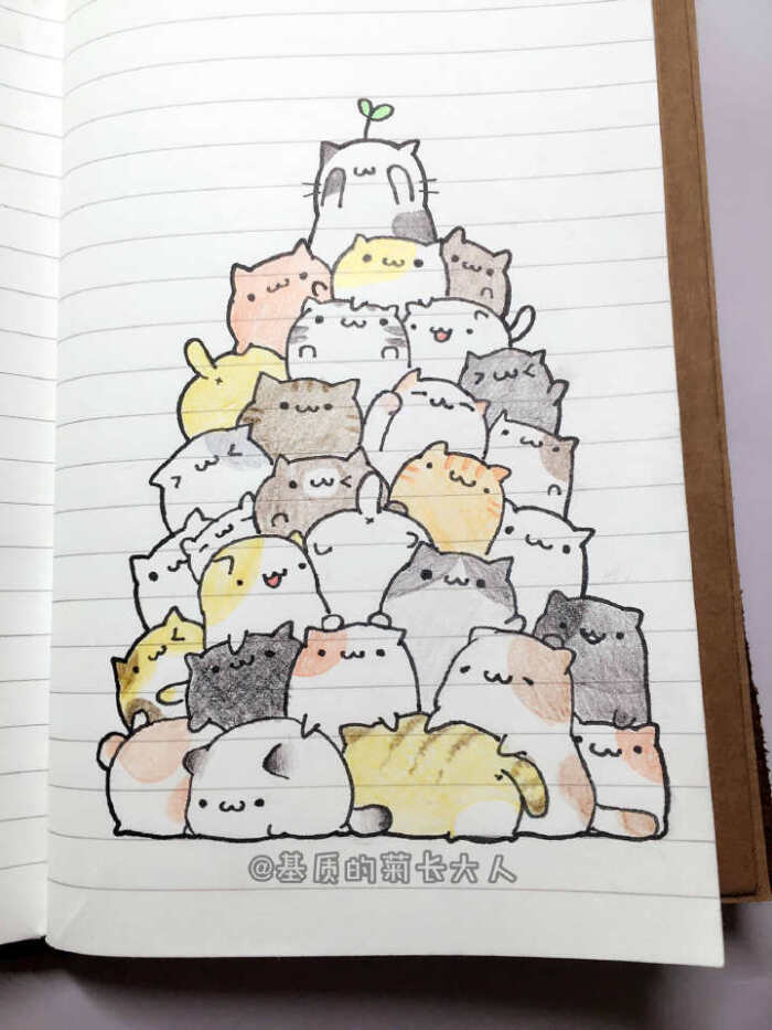 手账简笔画教程,菊长大人的.