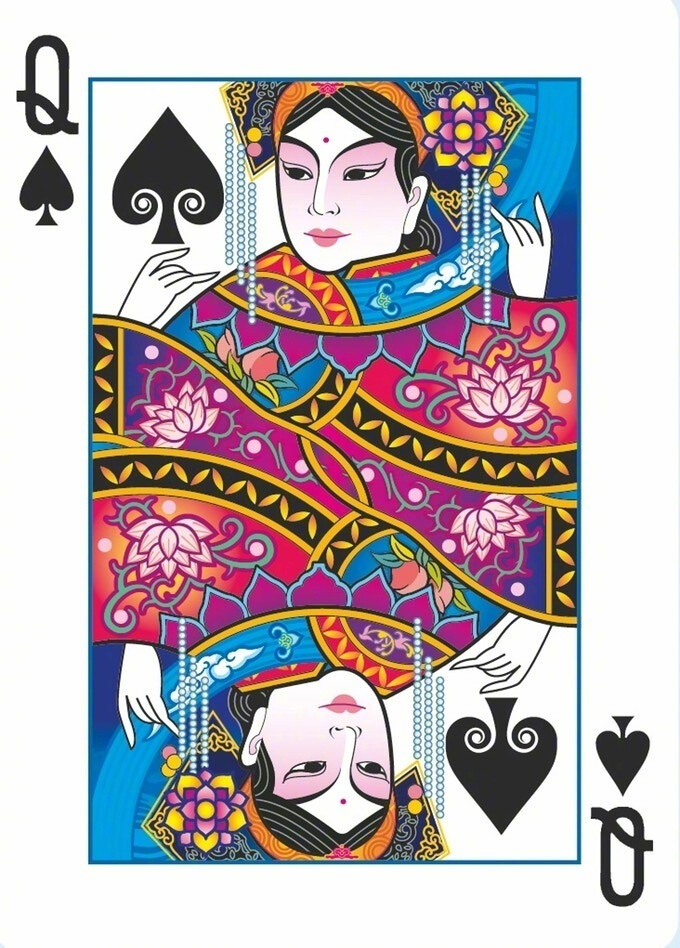 取材于中国传统经典历史人物的扑克牌,设计…