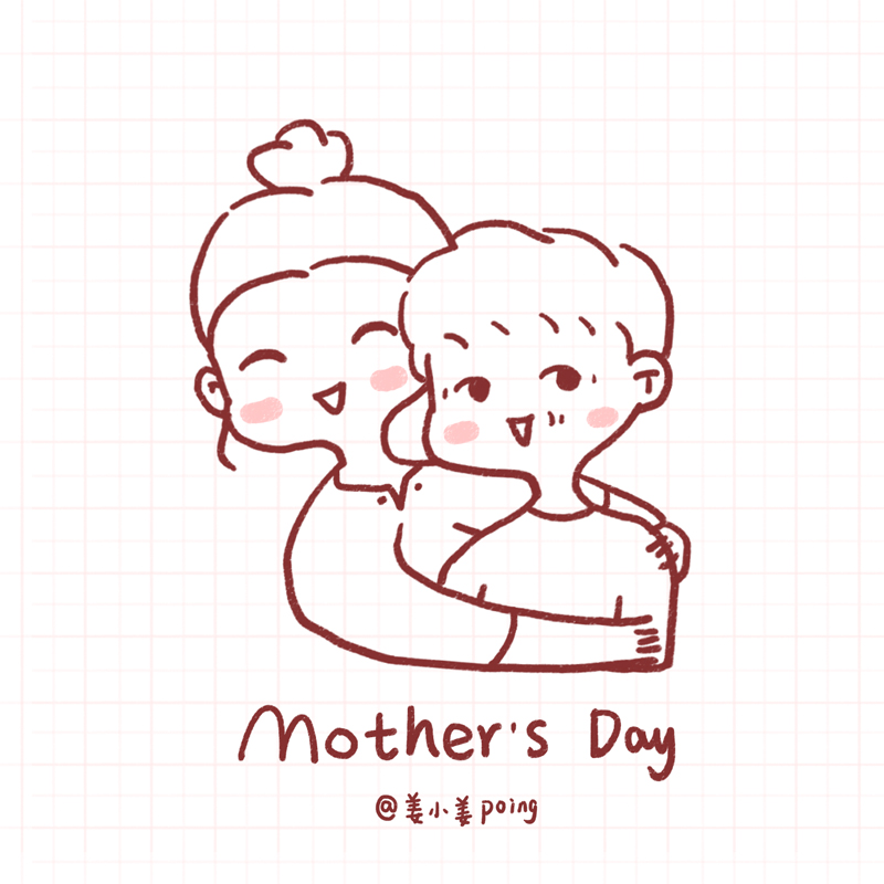 母亲节小漫画 #姜小姜poing卡通漫画插画