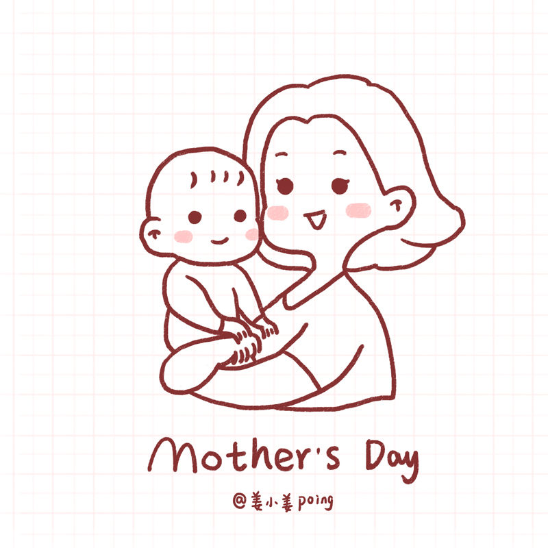 母亲节小漫画 #姜小姜poing卡通漫画插画