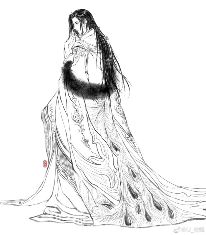 「古风美男」攸燃 绘