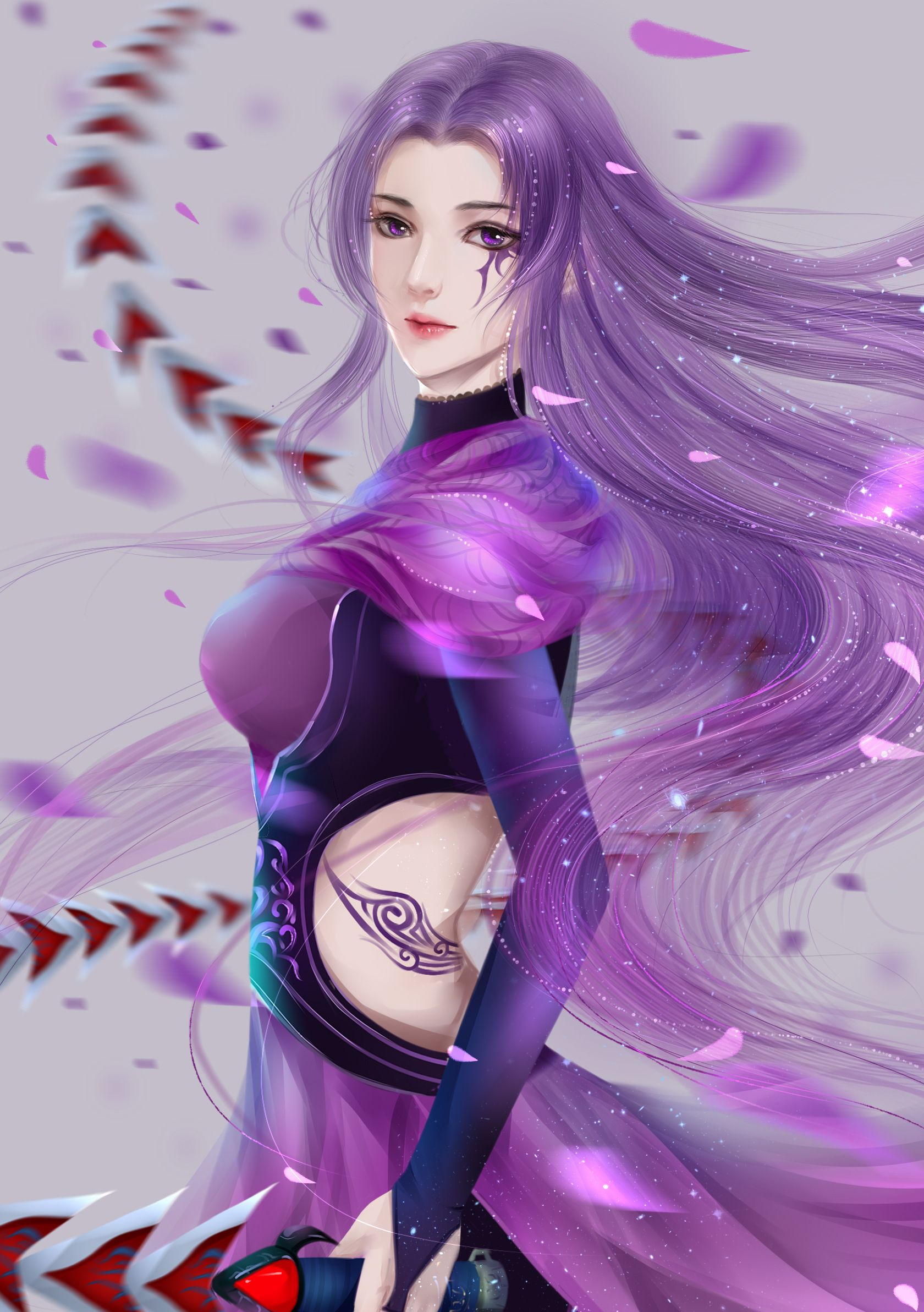 紫女 调色版 绘者:酒白1212