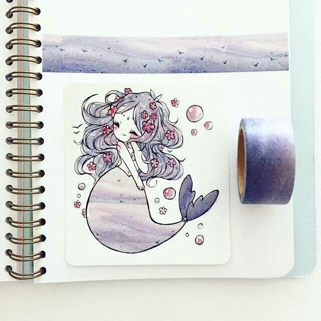 手账简笔画.胶带创意diy