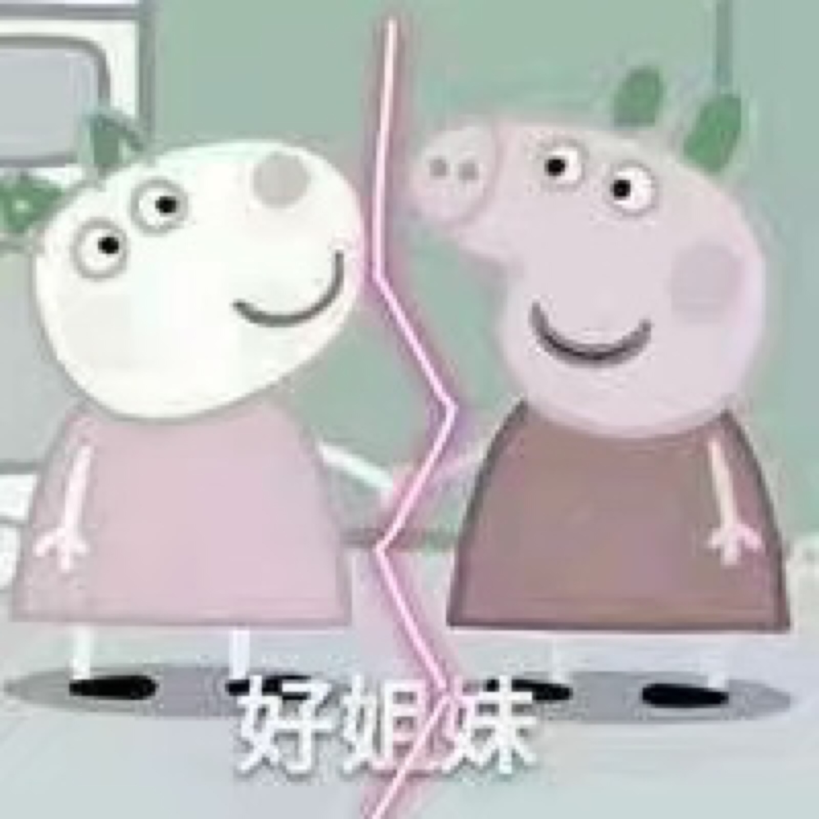 撕逼 破裂 姐妹 绝交 白眼 小猪佩奇表情包