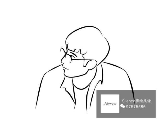 极简风手绘头像