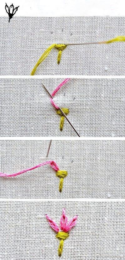 从0开始学刺绣,最常见的11种花朵刺绣针法,学会走遍天下都不怕
