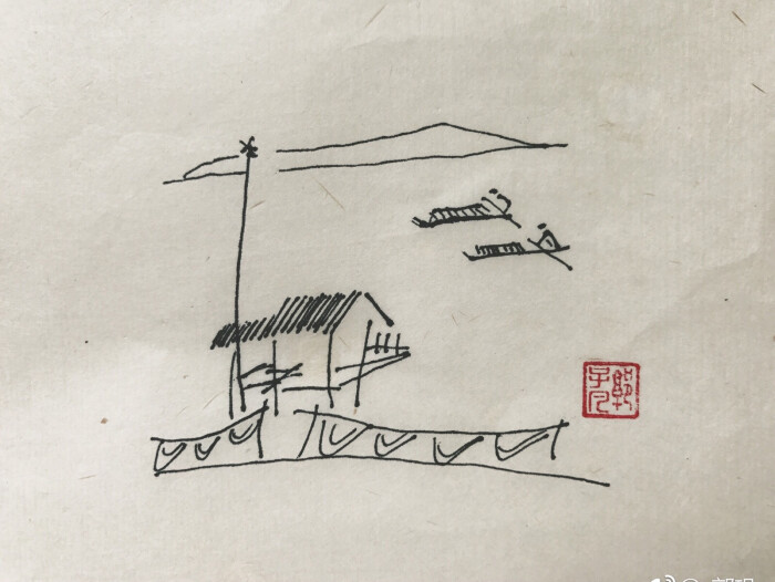 简笔画 手绘 古风