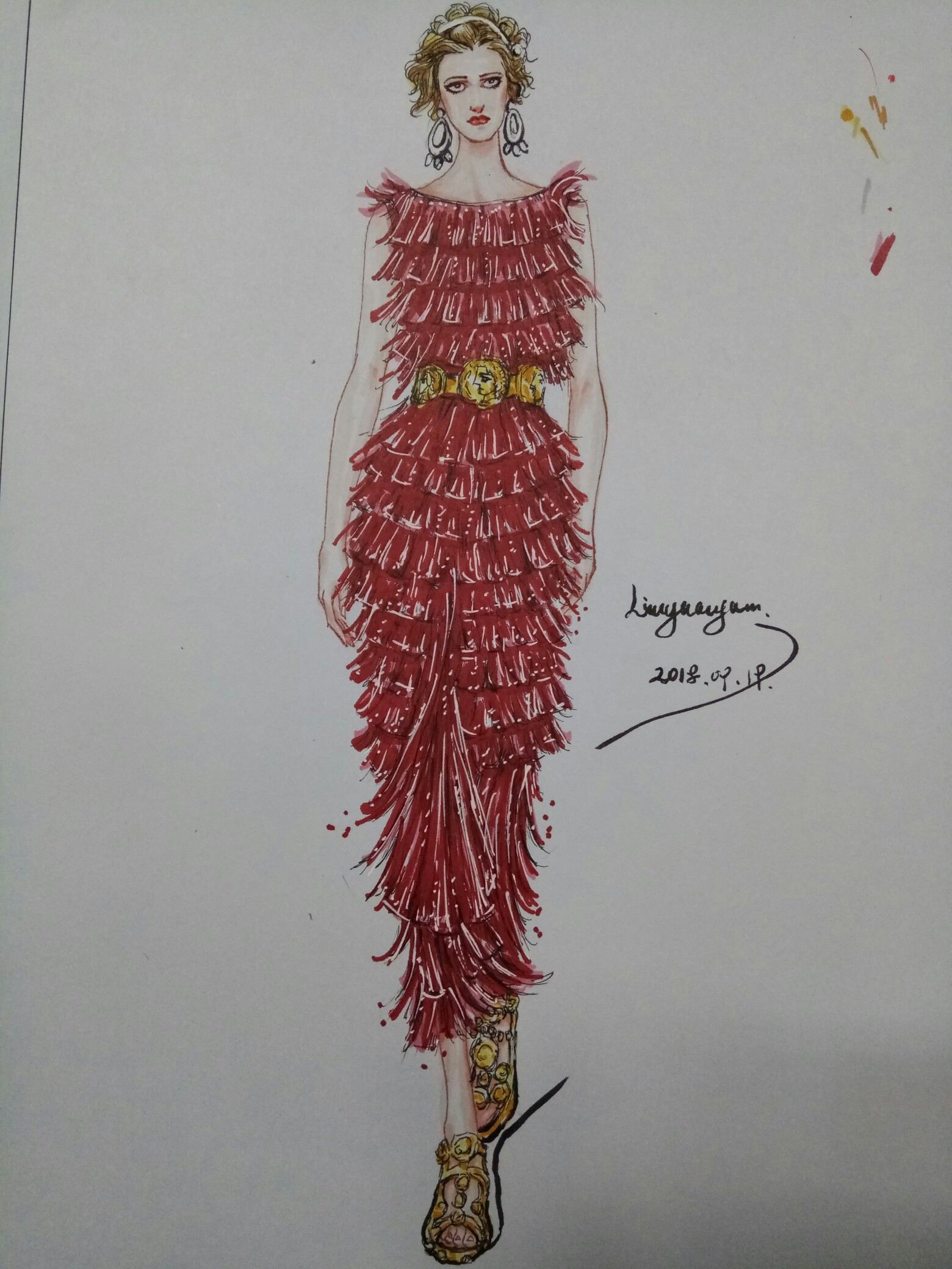 服装效果图手绘
