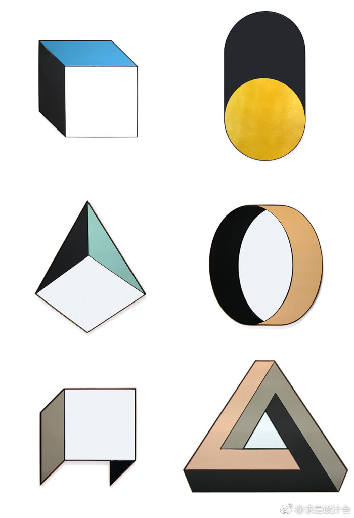 来自bower的分享,形状镜由多块色彩形状各异的玻璃镜面组成,共同营造