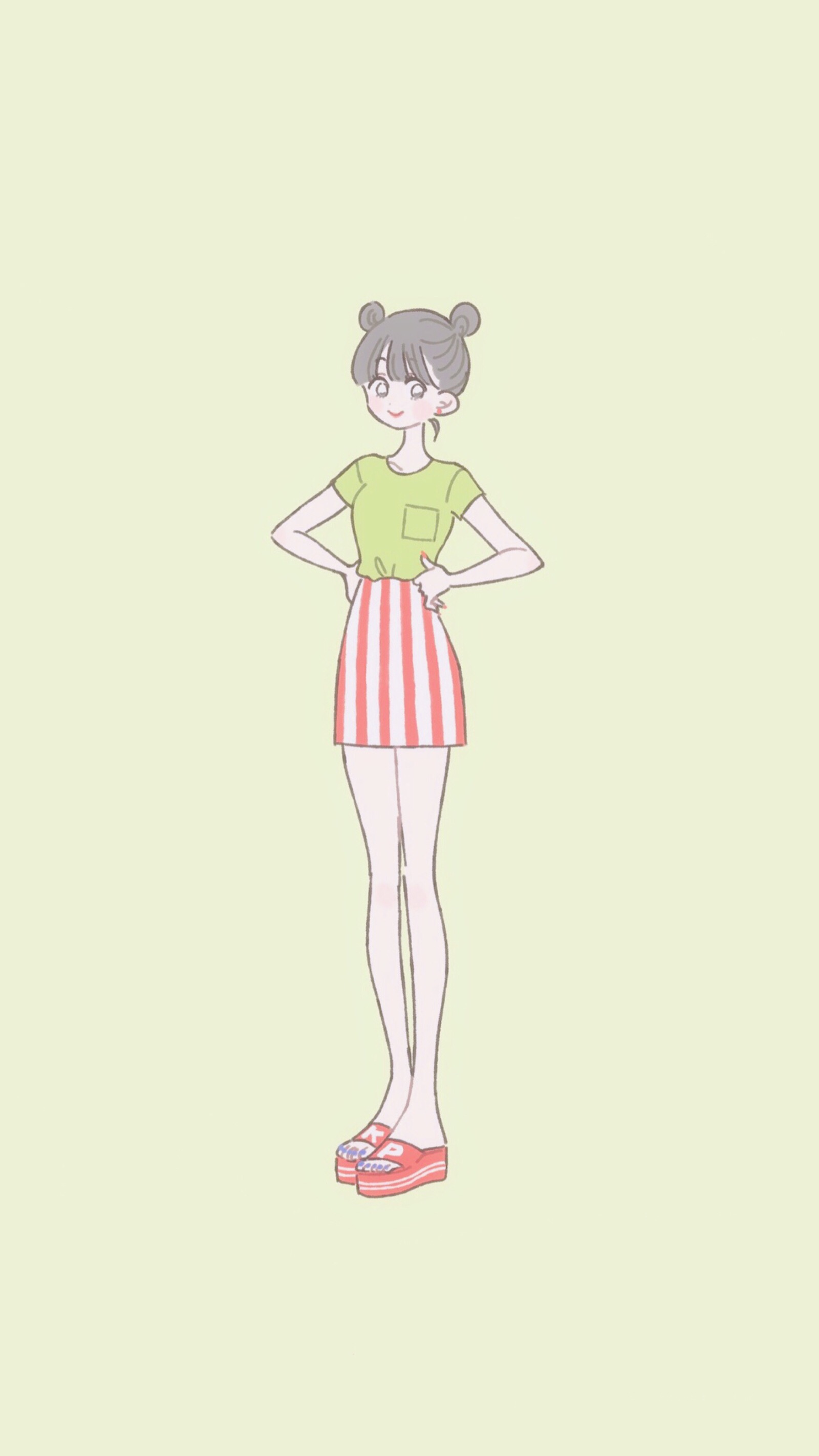 简单 清新 可爱 手绘 卡通 动漫 二次元 萌系 清新 插画 女孩 森系