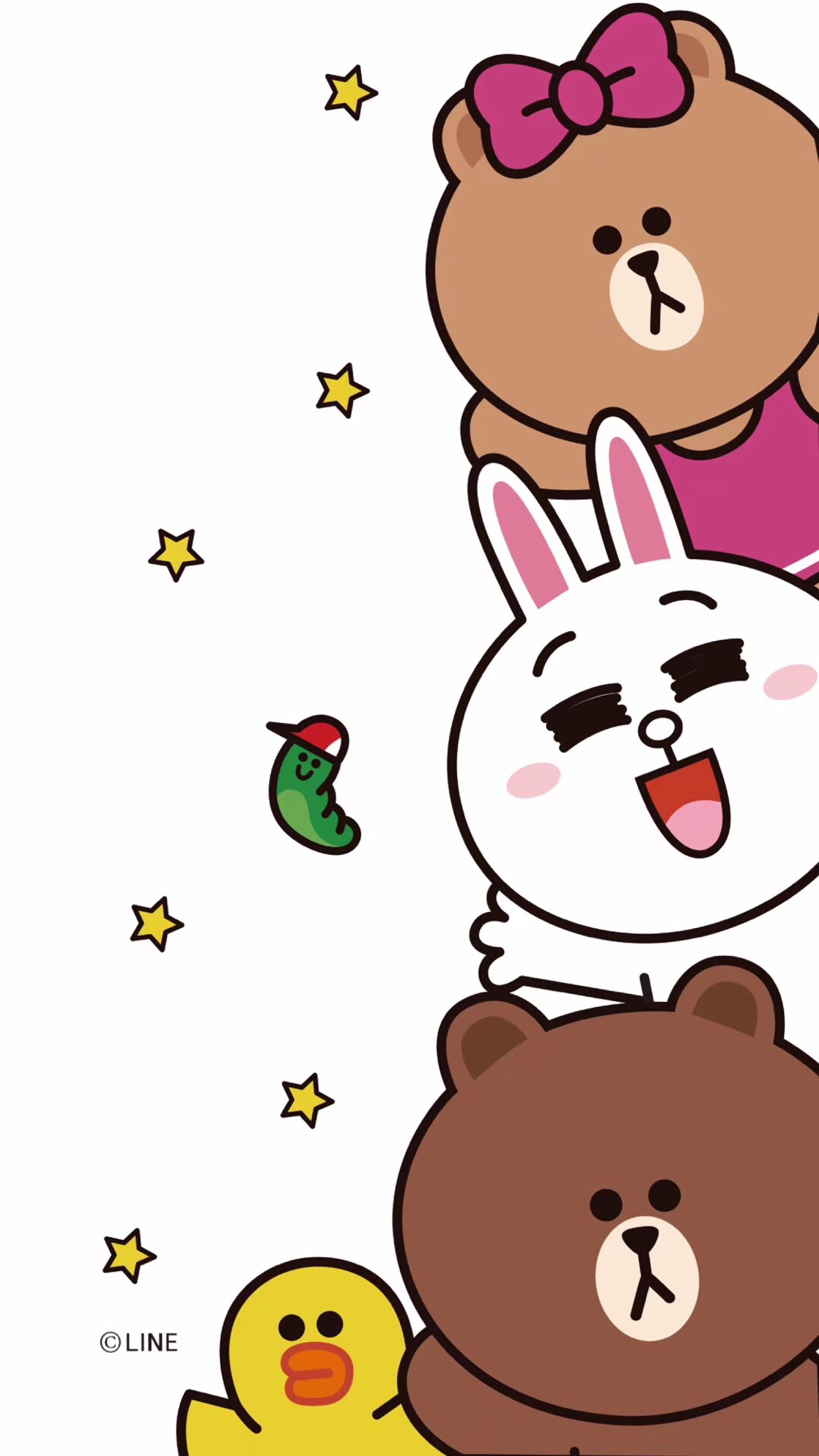 line friends 布朗熊 可妮兔 莎莉鸡