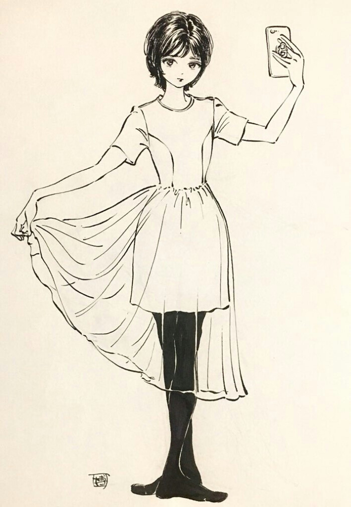 漫画 女生 线条